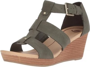 Zapatos Dr. Scholl's para mujer Sandalia de cuña Barton, estampado de serpiente verde, 11 M EE. UU. - Imagen 1 de 8