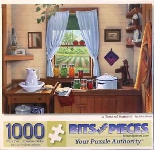 1000 Piece COMPLETE John Sloane Puzzle A TASTE OF SUMMER Large Format 20"x27"