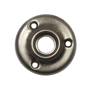 Antique New Old Stock Brushed Nickel Doorknob Escutcheons, 15 Available, NRST25 - Picture 1 of 3