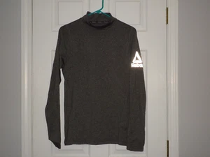 Reebok Men's Cold Gear Gray Mock Fitted Long Sleeve Shirt Size Small - Picture 1 of 3