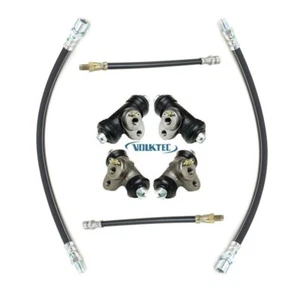 (Set x 8) Front & Rear Brake Wheel Cylinders & Hose Kit VW Beetle Bug 1968-79 - Picture 1 of 5