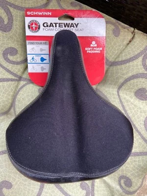 Schwinn Gateway Foam Comfort Commute Bike Seat Black NEW - Image 1 of 4