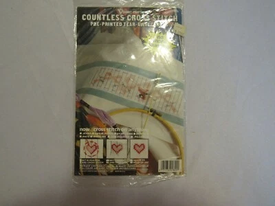 Countless cross stitch pre-printed tear away canvas vogart crafts bows - Image 1 of 4