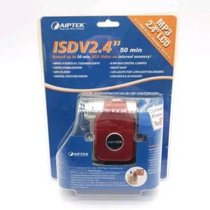 AIPTEK ISDV 2.4" LCD MP3 Digital Camcorder Video Stabilization Camera New Red - Picture 1 of 2