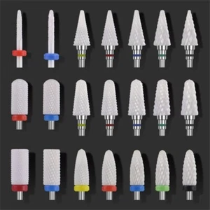 Ceramic Nail Tools Kit Decors Pedicure Electric Drill Drill Bit Rotary Burr - Picture 1 of 31