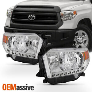 Fits 2014-2021 Toyota Tundra Truck Headlights Light Lamps Left + Right 14-21