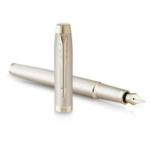Parker IM Monochrome Fountain Pen Champagne Medium Point - Picture 1 of 3