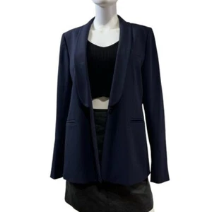 Blazer Madewell Mujer Azul Marino Cuello Chal Botón Único Talla US 12 - Imagen 1 de 5
