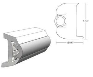 TACO Flexible Flex Vinyl Boat Rub Rail Kit WHITE with Insert 1-1/4" x15/16" 50FT - Picture 1 of 4