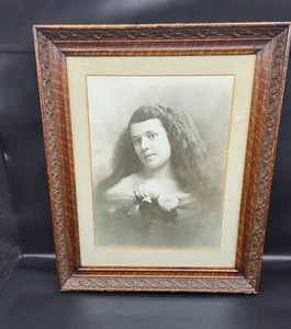 Antique Carved Oak Picture Frame for 16 x 20 photo, picture - Picture 1 of 8