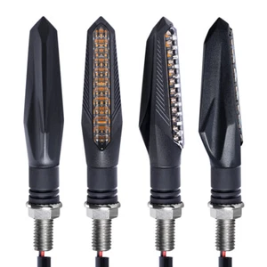 Indicador de luz de flujo LED de señal de giro secuencial para motocicleta ámbar universal - Imagen 1 de 11
