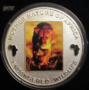 *GUTSE* MALAUI, 10 KWACHA 2004, LEONES COLOREADOS, PLATEADA, PROOF. - Imagen 1 de 2