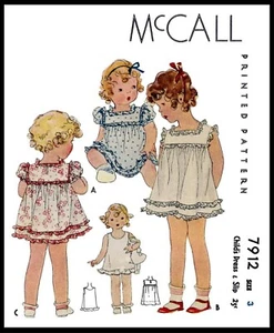 McCall #7912 Fabric Sewing Pattern Dress Frock SLIP Vintage 1930's Style Vestido - Picture 1 of 3