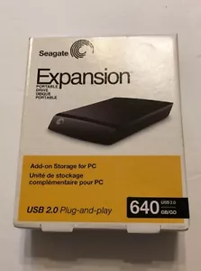 Seagate Expansion 640 GB USB 2.0 Portable External Hard Drive ST906404EXA101-RK - Picture 1 of 4