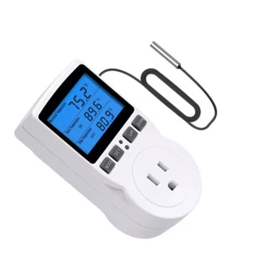 Digital Thermostat Outlet Plug Temperature Controller Heating Cooling w/ Probzx4 - Picture 1 of 10