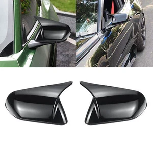 Tapas de cubierta de espejo retrovisor estilo bocina negra brillante para Ford Mustang 2015-21 - Imagen 1 de 10