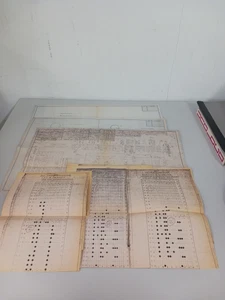 Vintage Lot Of 6 Knitting Machine Blueprints And Knitting Pattern Settings 1960s - Picture 1 of 10