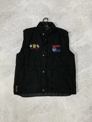 Ferrari Pirelli Big Logo Racing Chaleco Chaqueta Sin Mangas Vintage Cremallera Foto 1 de 4