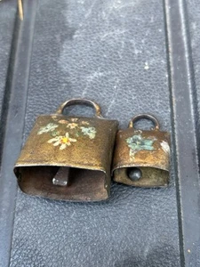 Kuhglocken Antik Paar Schweizer Schweiz Artikel Kurioses Miniatur Ungewöhnlich 7c - Bild 1 von 2