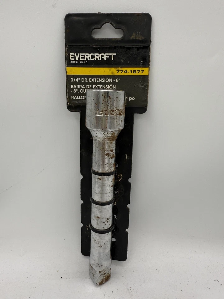 Evercraft 774-1877 3/4” Drive 8” Extension Bar – New Old Stock (Surface Rust) - Image 1 of 3