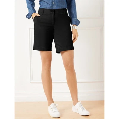 NWT Talbots Womens Plus Size 18W Black 7" Relaxed Chino Shorts with Pockets NEW - Image 1 of 4