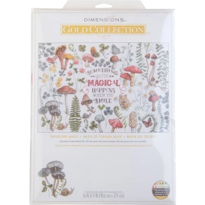 Dimensions Counted Cross Stitch Kit 16" Long-Woodland Magic Stocking 16 Count - - Image 1 of 4