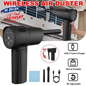 60000RPM 60W Electric Air Duster Dust Blower Cleaner 3Gear Cordless Rechargeable - Picture 1 of 11