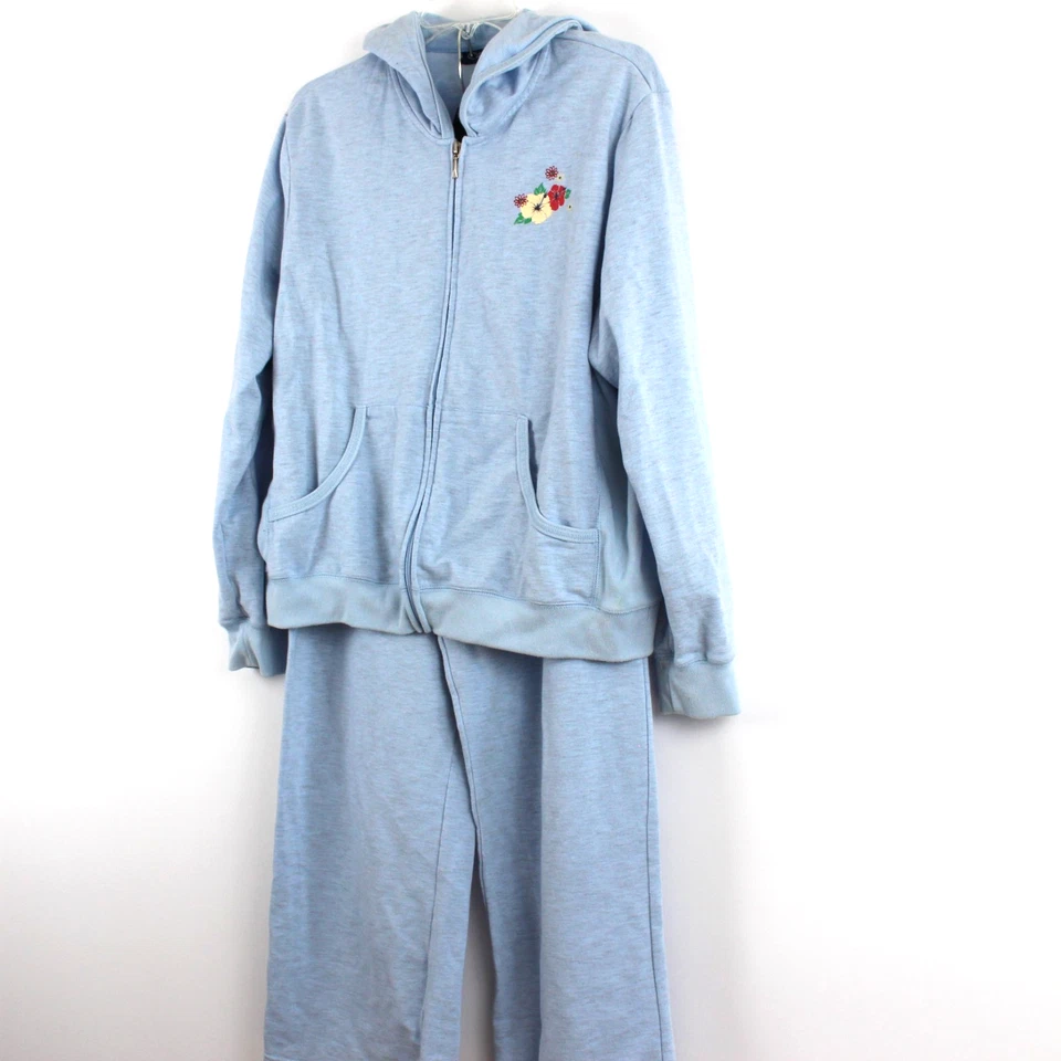 Conjunto de moletom com capuz Catalina feminino jaqueta GG (16-18) calça G (12-14) azul - Imagem 1 de 4