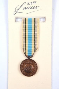 UNEF United Nations Emergency Force Miniature Medal Army Military Israel Egypt - Picture 1 of 2