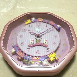 Hello Kitty Karakuri Wall Clock Rhythm CITIZEN Tested Rare Japan Vintage - Bild 1 von 4
