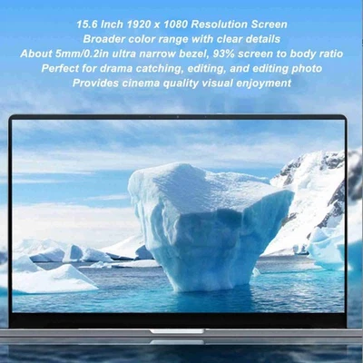 15.6in Laptop 16GB RAM Quad Core 11th Gen N5095 Processor HD Laptop With - Image 1 of 4