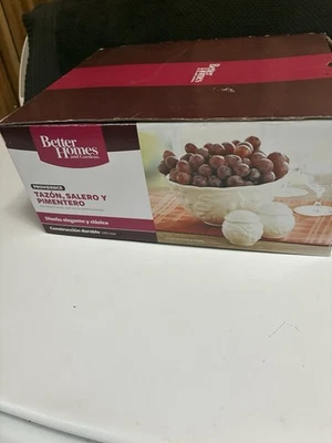 Juego de coctelera de sal y pimienta Better Homes and Gardens Providence Bowl nuevo Foto 1 de 4