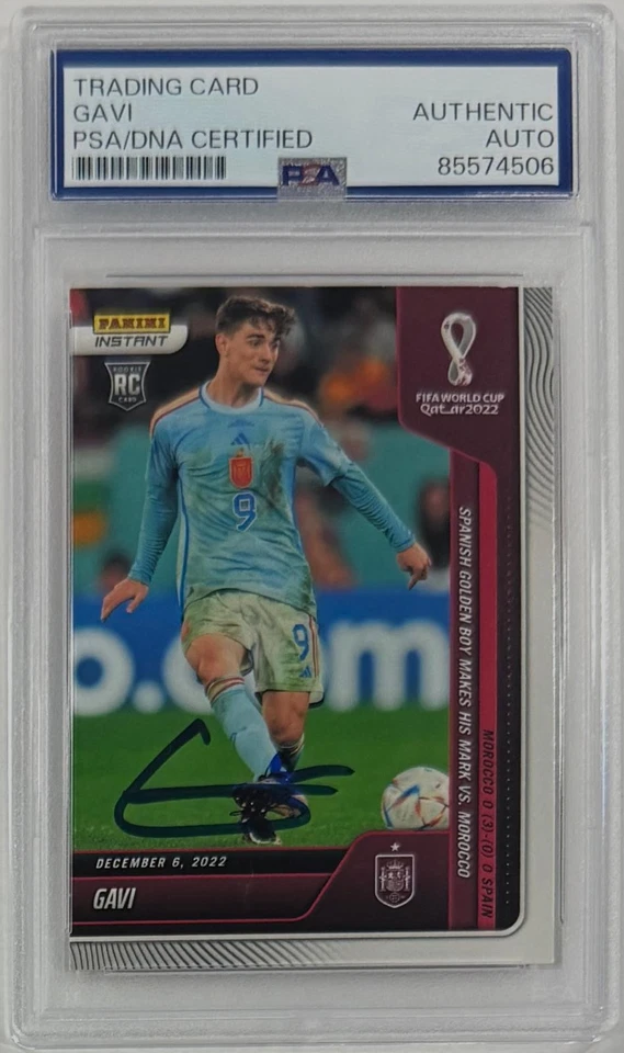 2022 Panini Instant FIFA World Cup Gavi #95 PSA 10 AUTÊNTICO AUTO Rookie RC - Imagem 1 de 1