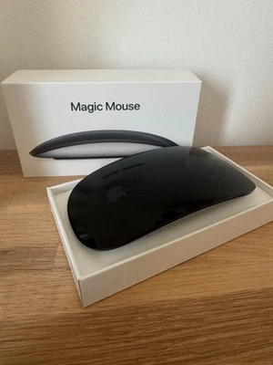 Apple Magic Mouse Multitouch-Maus - Schwarz (MMMQ3Z/A) - wie neu - Bild 1 von 4