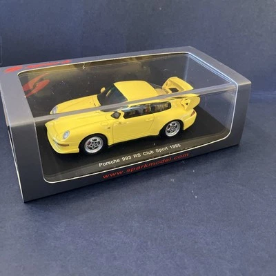 1/43 Spark 1995 Porsche 993 RS Clubsport Yellow S4194 Diecast Model Car NEW - Image 1 of 4
