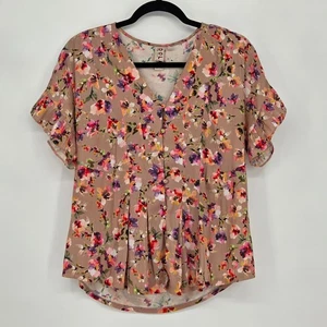 Camicetta Anthropologie Dolan donna piccola AOP floreale peplo top balza bottoni - Foto 1 di 6