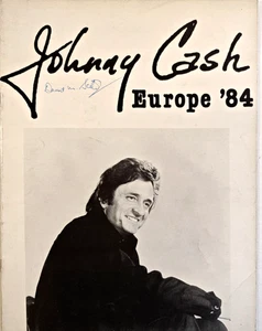 Johnny Cash Europe 84 Tour Concert Programme program tour book memorabilia - Picture 1 of 13