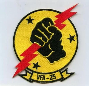 PARCHE DE INSIGNIA USN F-14 TOMCAT TOP GUN STRIKE FIGHTER SQN vêlkrö: vfa-25 - Imagen 1 de 11