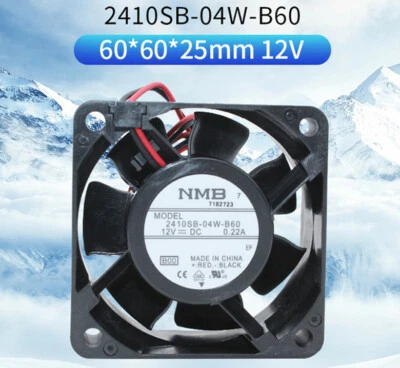 NMB 2410SB-04W-B60 6025 12V 0.22A 6cm Quiet Gale Cooling Fan - Image 1 of 4