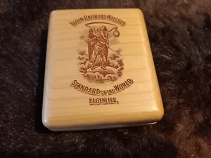 Elgin, Watch box, wood-For 16 size or 18 size Rail Road Pocket watches - Picture 1 of 4