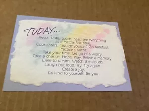 Vintage Hallmark Postcard be kind to yourself, supportive friendship - Picture 1 of 2