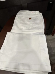 NWOT Peace Love World Womens Plus Size 18W- White Released Wide Leg Jeans - Picture 1 of 6