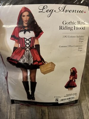 Leg Avenue Gothic Little Red Riding Hood Costume Women’s Adult XL Halloween - Image 1 of 3