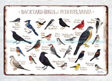 plaque price Pennsylvania Backyard Birds birdwatching wildlife metal tin sign