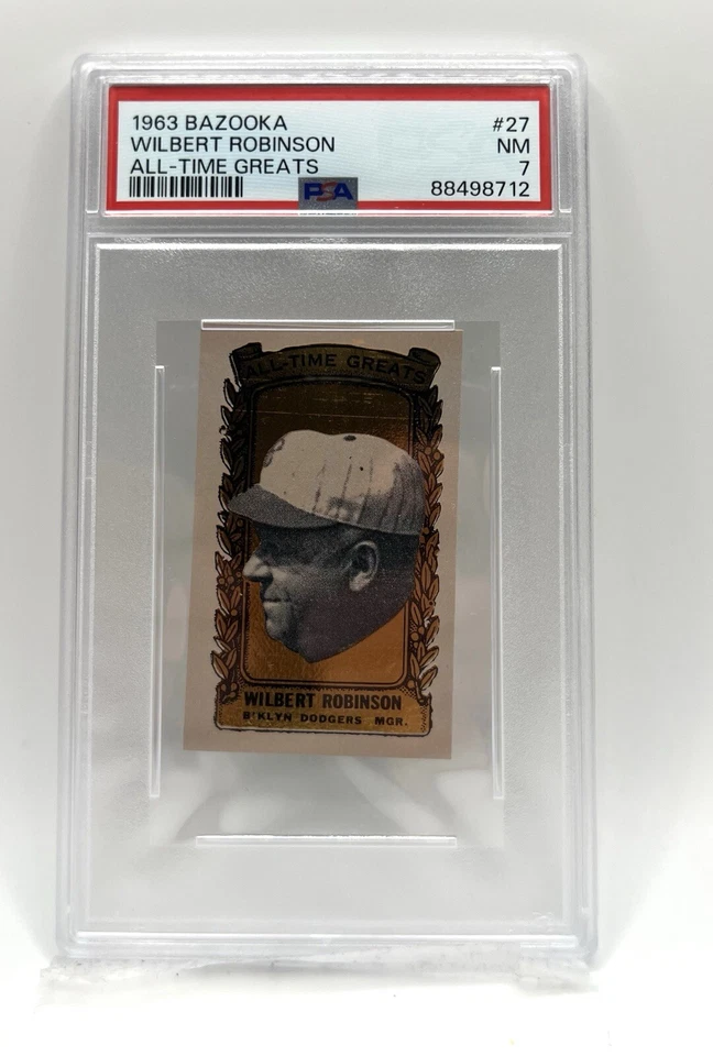 1963 Bazooka - #27 WILBERT ROBINSON - PSA 7 - Image 1 of 2