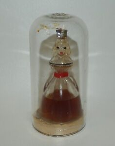 Vintage Southern Belle Figural Lady Perfume Bottle Under Glass Dome