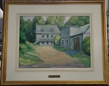 Quebec oil painting on artist's board (framed and matted) by Jean Constantineau