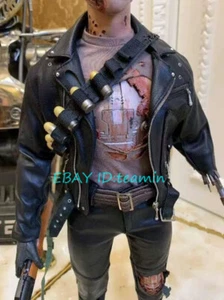 Pantalones chaqueta de cuero versión dañada para 1/4 figura de acción Terminator T800 Arnold - Imagen 1 de 6