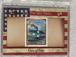Tarjeta reliquia The Bar 2018 - One of One 1/1 monitor sello Virginia casi nuevo-como nuevo - Imagen 1 de 4