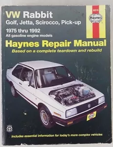 Haynes Repair Manual VW Rabbit Golf Jetta (gas) Scirocco 1975 thru 1992 - Picture 1 of 6